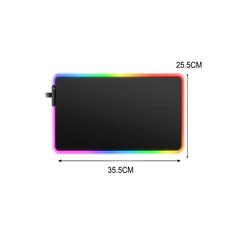 RGB LED Lighting Computer Gaming Mouse Pad with 10 Lighting Modes