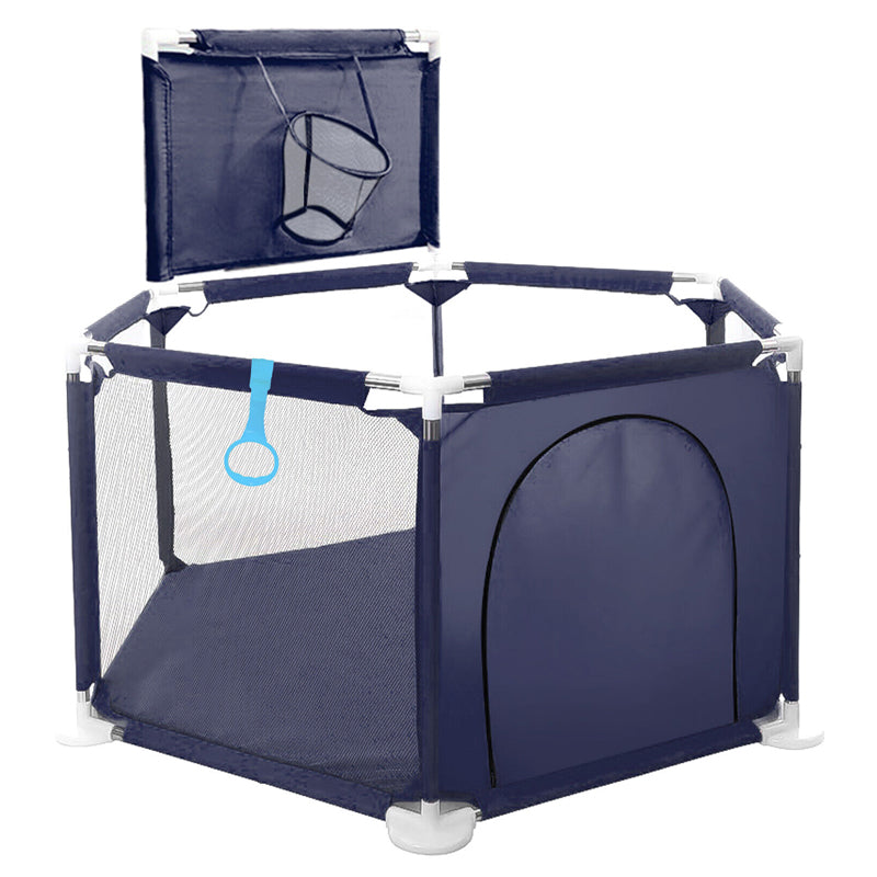 6 Sides Breathable Mesh Large Indoor Playpen for Toddlers and Babies