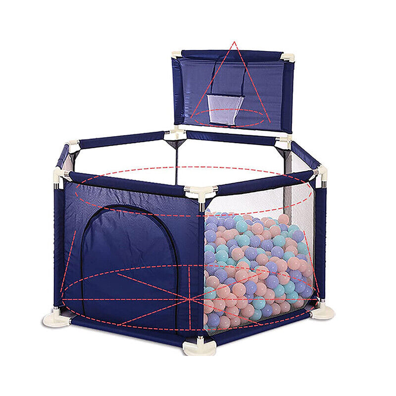 6 Sides Breathable Mesh Large Indoor Playpen for Toddlers and Babies