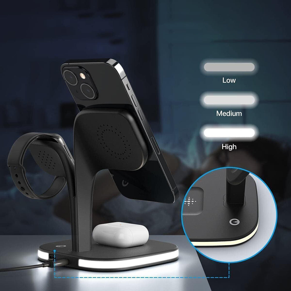 5 in1 Foldable Wireless Fast Charger Dock Station for Apple - Available in Black and White