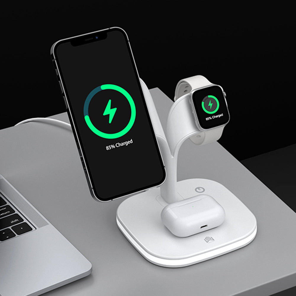 5 in1 Foldable Wireless Fast Charger Dock Station for Apple - Available in Black and White