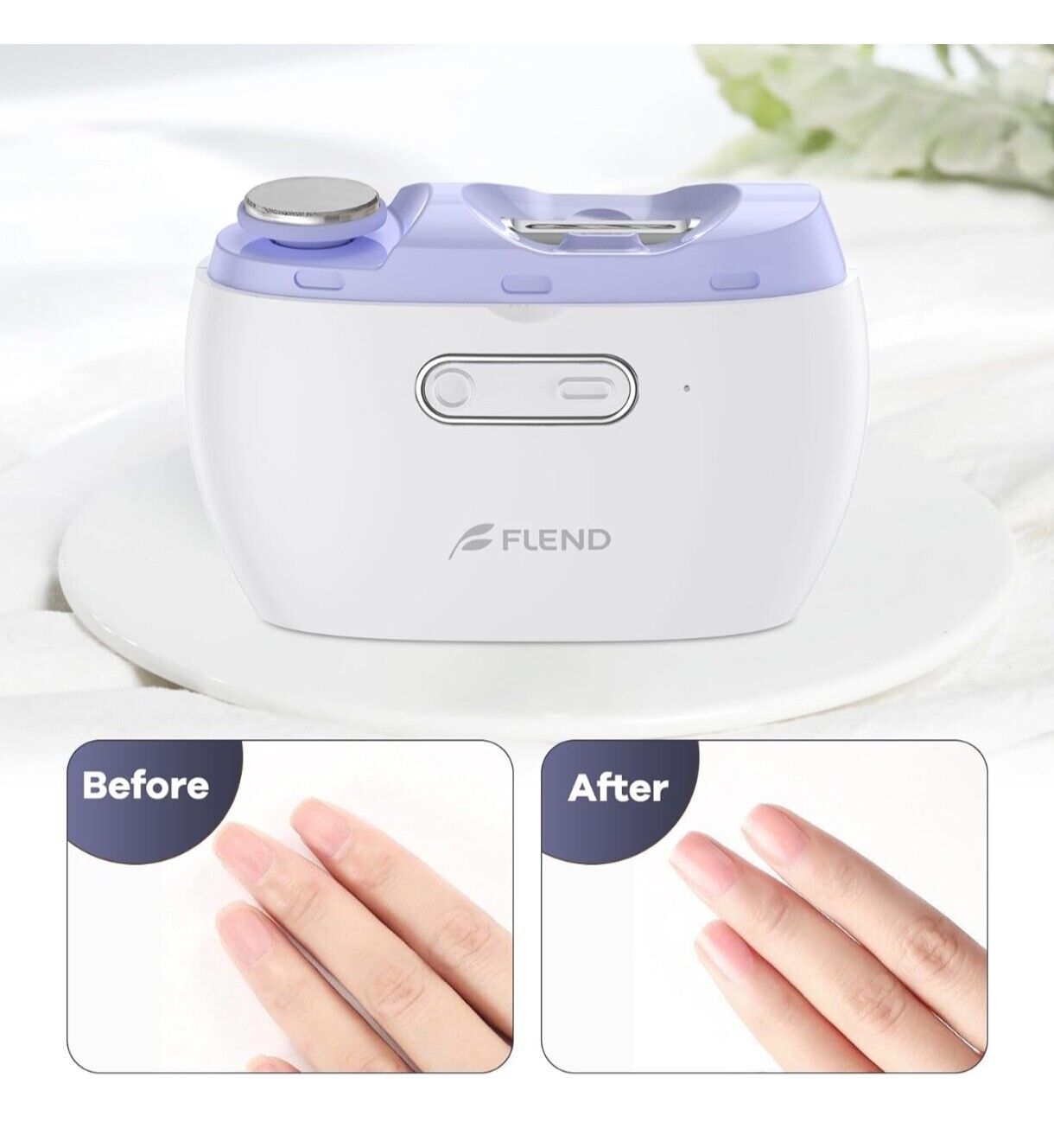 Flend Electric Nail Clippers & Sanding Polisher -Portable Rechargeable Nail Care