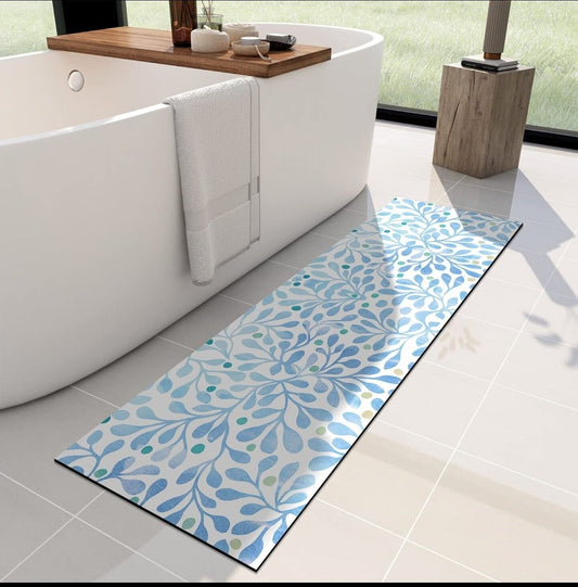 Chakme Quick Dry Bath Mat - Ultra-thin, non-slip, absorbent mat for bathroom