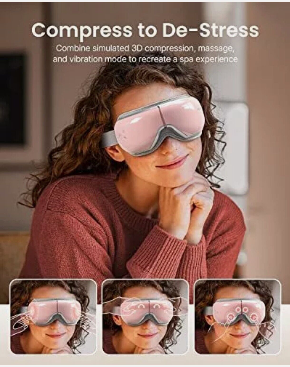 RENPHO Eyeris 1 Eye Massager - Heat & Bluetooth, Relieves Puffy Eyes & Strain!