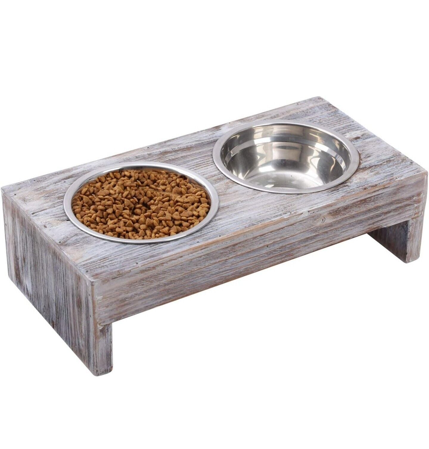 Vencipo Feeding Station for dogs with 2 x raised Stainless Steel Bowls