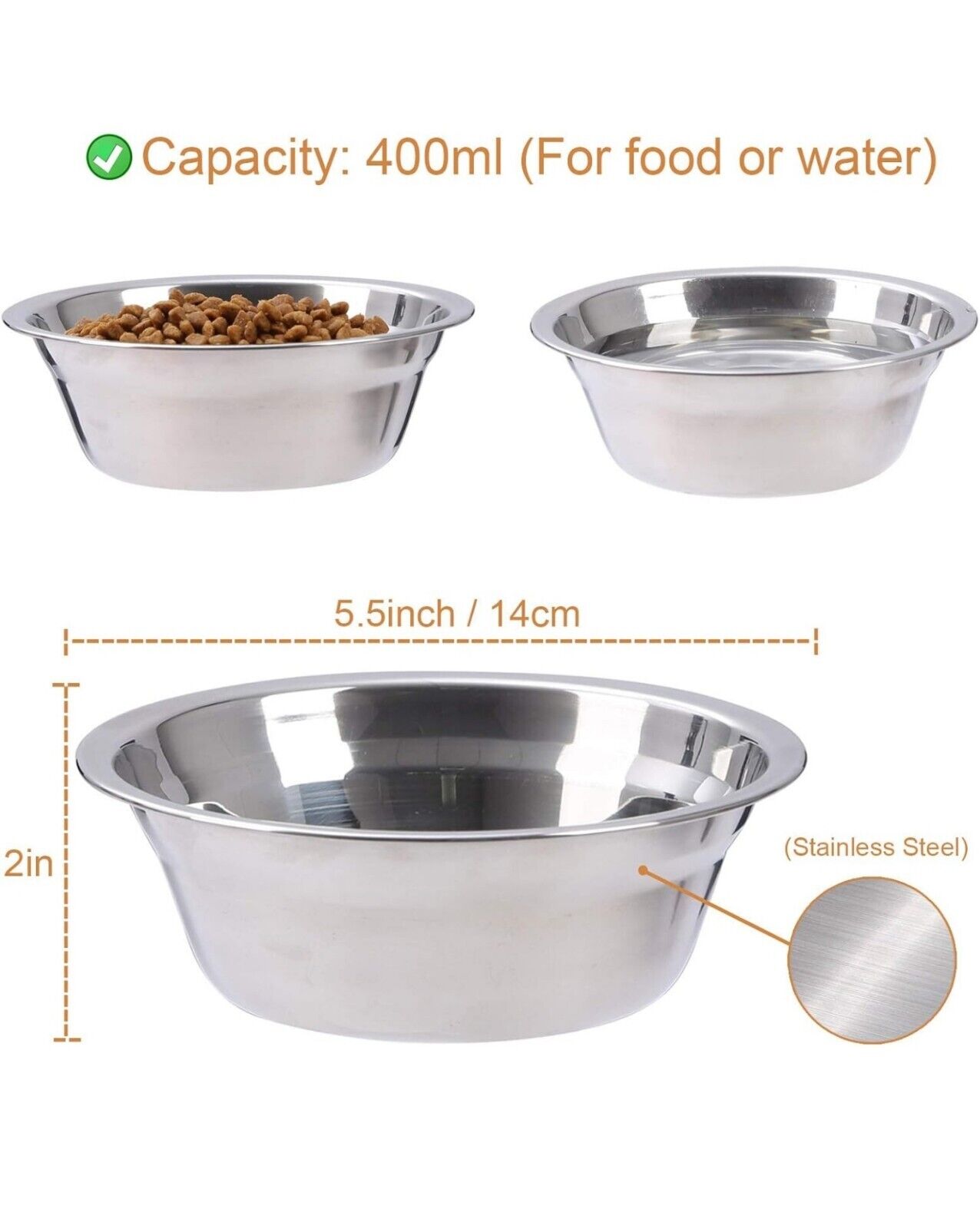 Vencipo Feeding Station for dogs with 2 x raised Stainless Steel Bowls