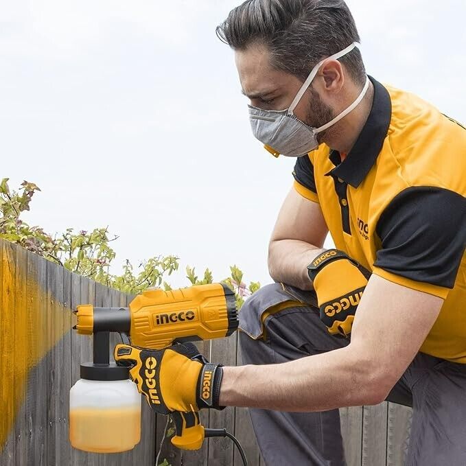 INGCO Corded Paint Sprayer with 800ml Detachable Container - Easy to use