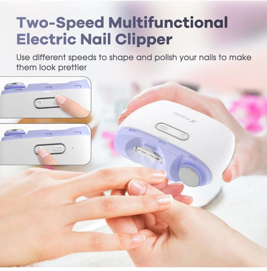 Flend Electric Nail Clippers & Sanding Polisher -Portable Rechargeable Nail Care