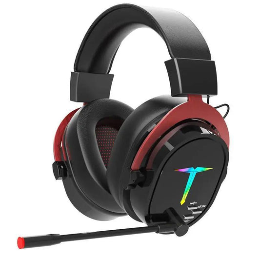 2.4G wireless PC gaming headset headphones microphone led light up