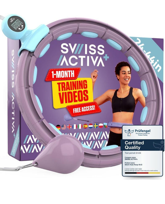 Swiss Activa+ S4.S Silent Weight Loss Hula Hoop with weight ball Premium 